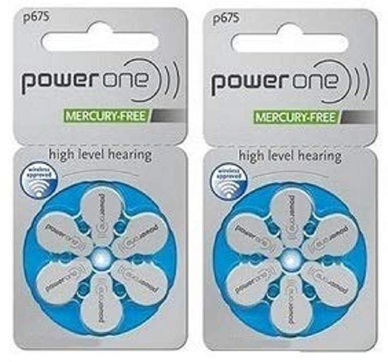 Power one Hearing Aid Battery Size P675, 12 Pcs SIZE-P675-12Battery Stethoscope Case(Blue)