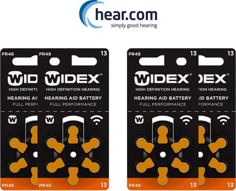 Widex Hearing Aid Battery-Size 13-Pack of 6 Batteries- 1 Strip 28001601000 Stethoscope Case(Orange)