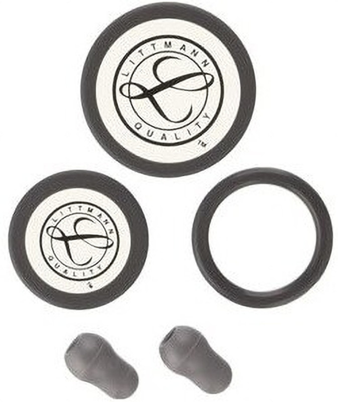 Litup Spare Parts Kit for 3M Littmann Stethoscope Classic III and Cardiology IV, Black 02 Stethoscope Ear Knobs(Black)