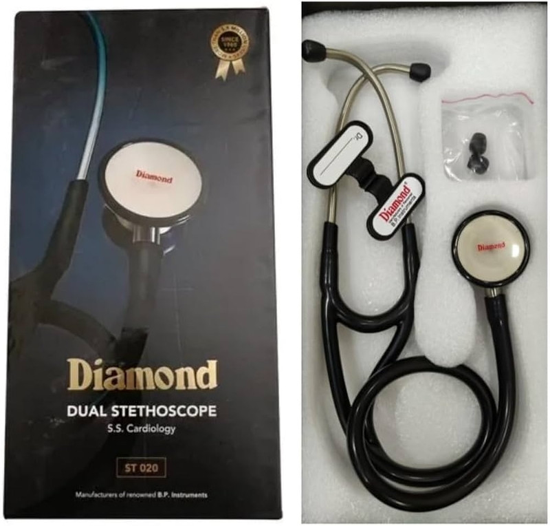 DIAMOND Double Chest Piece ST 0002 Stethoscope Cover(Black)