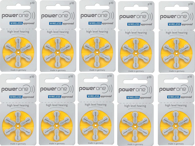 POWERONE Size p312 Hearing Aid Battery (3 Packets = 18 batteries) Stethoscope Case(Brown)