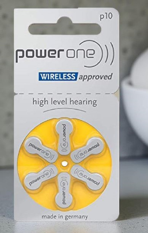 Power one Hearing Aid Batteries –High Level Hearing, Zinc-Air, Size 10, Pack of 6 P10 Mercury Free Hearing Aid Batteries------- Stethoscope Case(White)