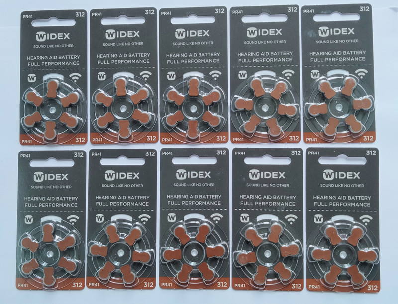 Widex Hearing Aid Battery P312(10strips) Hearing Aid Battery Stethoscope Case(Brown)