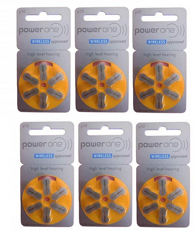 Power one P10 Hearing Aid Battery (6X3 Pack) 18 Nos 10no-18Battery Stethoscope Case(Silver)