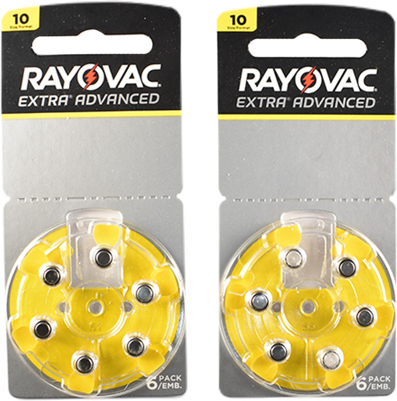 Rayovac Hearing Aid Batteries Size 10 1 Strip (6 Batteries) RA10 Hearing Aid Battery Stethoscope Case(Yellow)