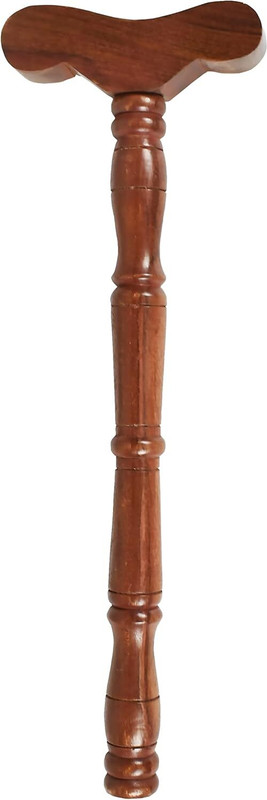 art export Wooden Staff for Improved Breath Flow in Nostrils & Yoga Practice Walking Stick Gymnastic Stick - 19 inch(Brown)