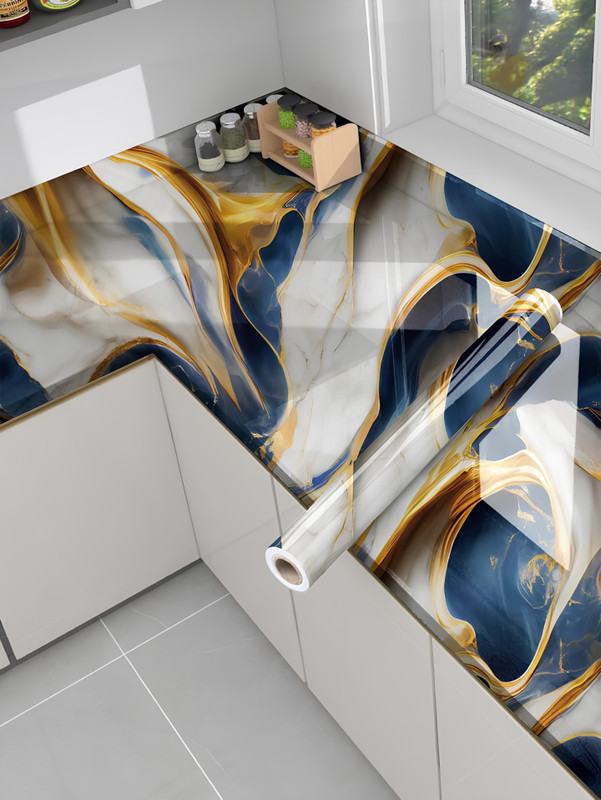 Floppy 200 cm x 60 cm Waterproof Architecture PVC Wallpaper(Multicolor)