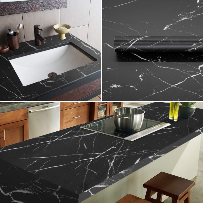 Onbet 200 cm x 200 cm Architecture Embossed Wallpaper(Black)