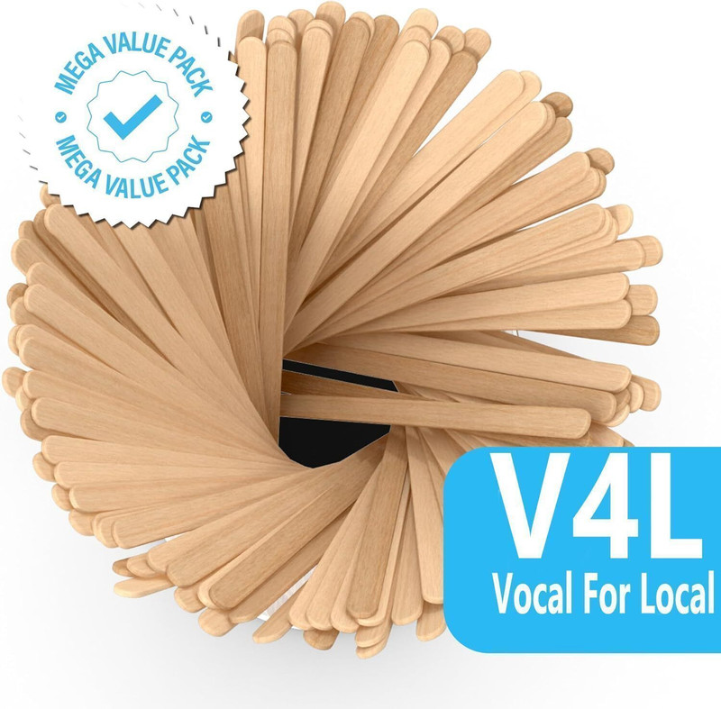V4L 5.5-Inch Length Wooden 12 cm Stirrer (Brown Pack of 600) Wooden 12 cm Stirrer(Brown Pack of 600)