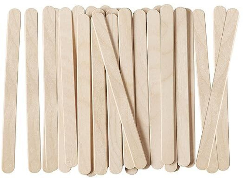 SYMKARD Wooden Ice Cream Sticks for DIY Crafts, School Projects, Art Projects, STICK Wooden 12.1 cm Stirrer(Beige Pack of 200)