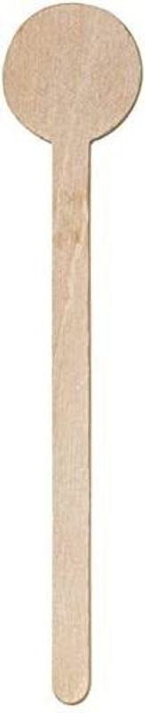 Prakritii Cultivating Green 6" Disposable Woooden Coin Stirrer Cocktail Swizzle Sticks,Drink Wine Wooden 15 cm Stirrer(Beige Pack of 25)