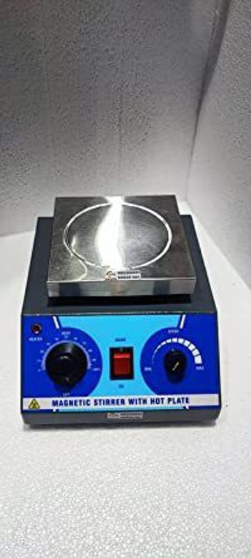 Elecopto Heavy Body Magnetic stirrer with hot plate-2ltr(Blue) Iron 25 cm Electric Stirrer(Blue Pack of 1)