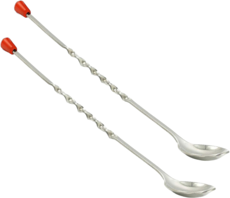 PM LEKHA FOCUS ON QUALITY LEKHA 28CM BAR SPOON / STIRRER / COCKTAIL SPOON Stainless Steel 28 cm Stirrer(Silver Pack of 2)