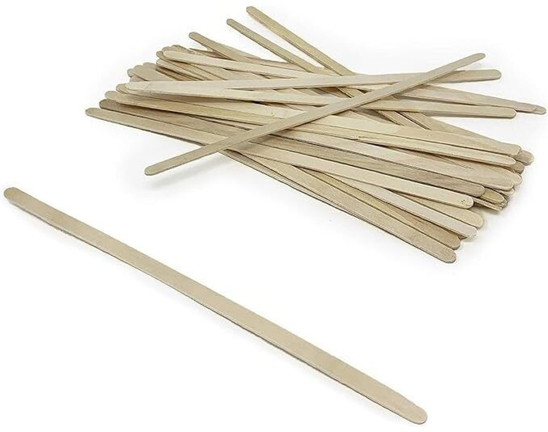 Velexe Disposable Wooden Tea & Coffee Stirrers | Size: 110MM (11 CM) | Biodegradable Wooden 11 cm Stirrer(Beige Pack of 500)