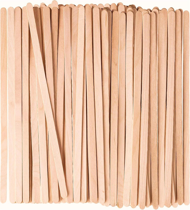 DNY 1000 Disposable Coffee Stir Sticks, DIY Crafts (4.3inch/11 CM)| Pack Of 1000 Wooden 11 cm Stirrer(Brown Pack of 1000)