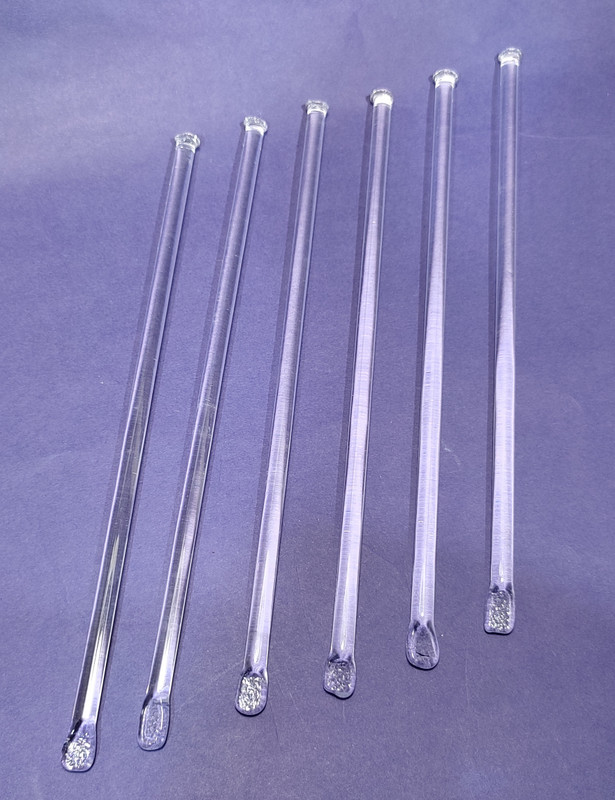 moolenterprises glass stirring rod Borosilicate Glass 20 cm Stirrer(White Pack of 6)