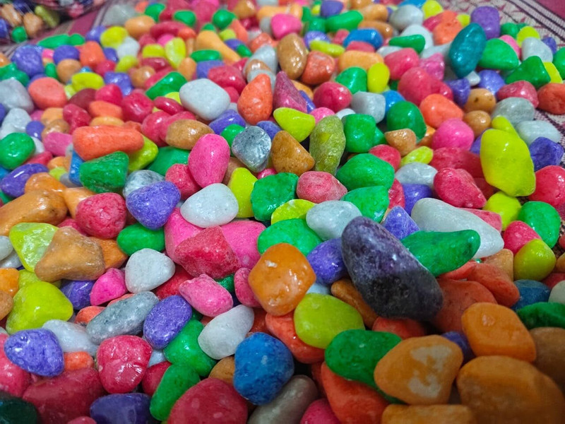 Green Plant indoor BigStones4833 Polished Oval Rock Stone(Yellow 20 kg)