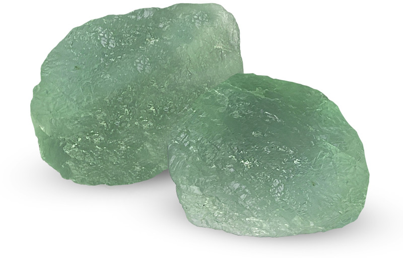 CRIKI Green Fluorite Raw for Focus, Concentration, Growth, Stability and Heart Chakra Regular Asymmetrical Crystal Stone(Green 2 Pieces)
