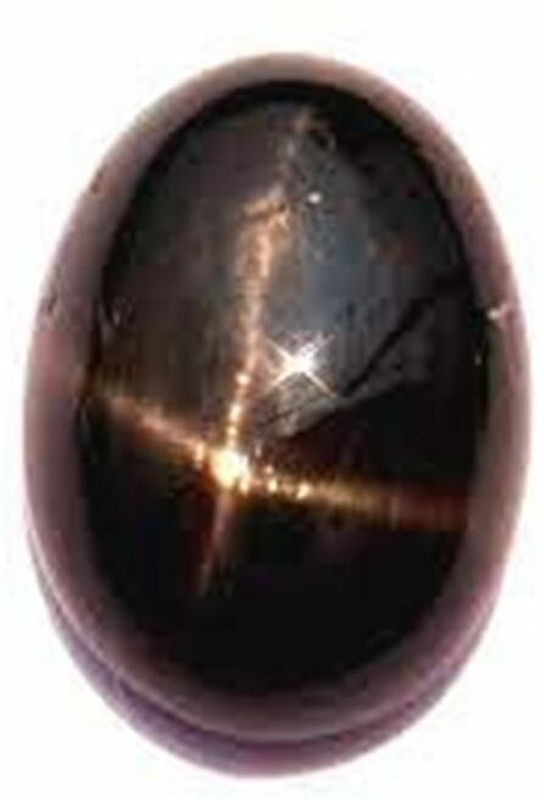 hoseki Certified Black Star Sapphire 10.4ct stone Regular Oval Crystal Stone(Multicolor 1 Pieces)
