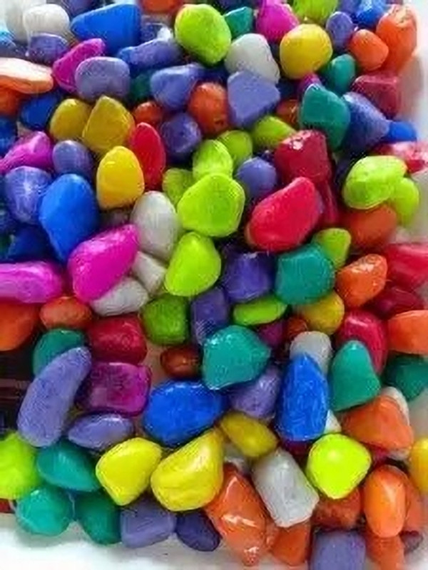 BloomShadow multi colours stone 400g Painted Angular Sandstone Pebbles(Multicolor 400 g)