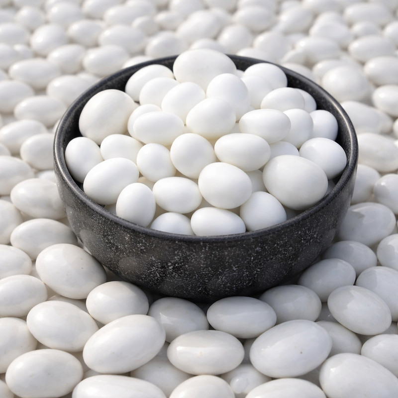 Utsavdecor white50doublepolish Polished Asymmetrical Onyx Pebbles(White 35 g)