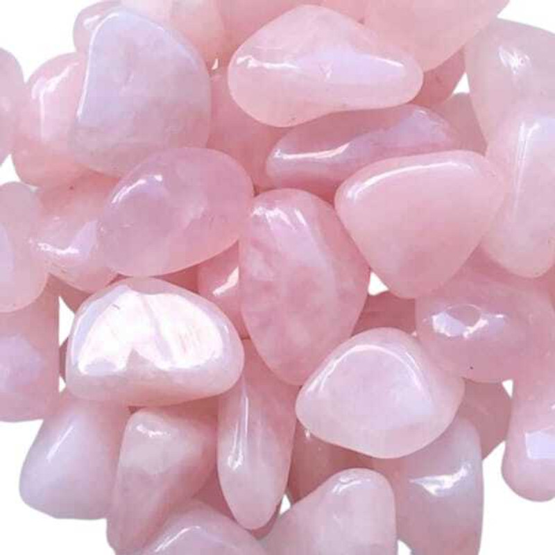 Swara Agate Original Rose Quartz Stone Tumble-Natural Pink Crystal Stones Tumble Regular Round Marble Pebbles(Pink 5 Pieces)