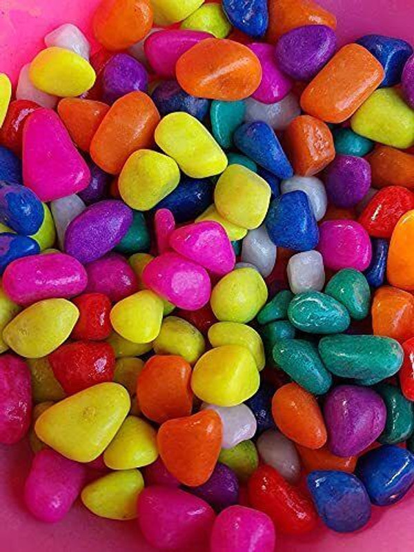 Neish Stone_4kg Regular Oval Limestone Stone(Multicolor 4 kg)