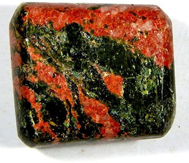 hoseki Exclusive High Quality Unakite Tumbled stone 141.7Cts stone Regular Square Crystal Stone(Multicolor 1 Pieces)