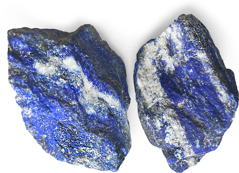 SOLAVA Raw Lapis Lazuli Crystal Stone for Communication, Throat Chakra, and Good Luck Regular Asymmetrical Crystal Stone(Blue 2 Pieces)
