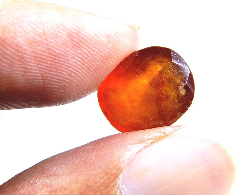 hoseki Natural Best Quality Gomedha Hessonite 7.1cts stone Regular Asymmetrical Crystal Stone(Multicolor 1 Pieces)