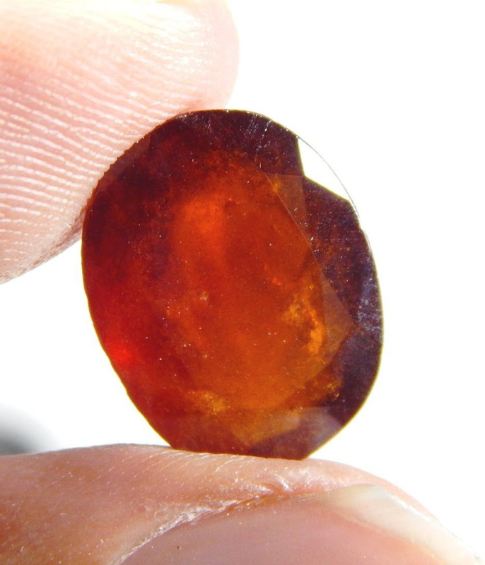 hoseki High Quality Hessonite Gomed Gemstone 8.7cts stone Regular Oval Crystal Stone(Brown 1 Pieces)