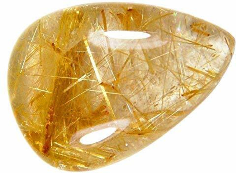 hoseki Golden Rutilated Quartz 9.7cts stone Regular Angular Crystal Stone(Multicolor 1 Pieces)