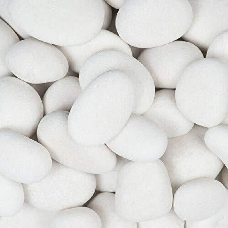 AFD WHITE PEBBLE STONE Polished Round Crystal Pebbles(White 990 g)