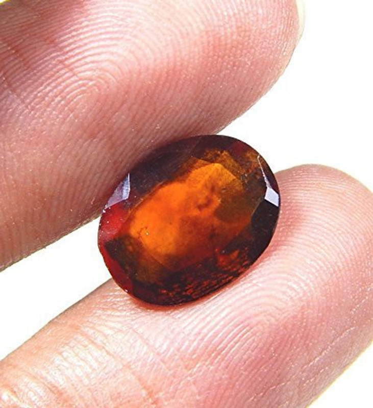 hoseki Hessonie Gomed 5.6cts stone Regular Oval Crystal Stone(Maroon 1 Pieces)