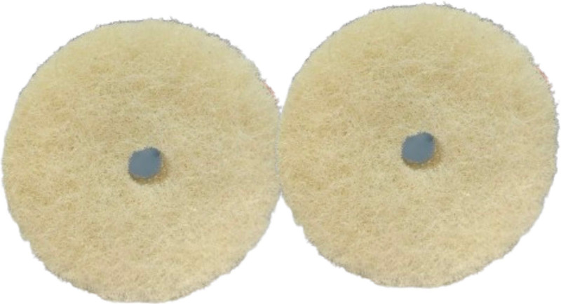 PIONERABRASIVE Pioneer Abrasive 2-Piece Beige 4-Inch Velcro Polishing Pad Polished Round Granite Stone(Beige 20 g)