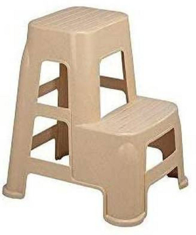 Nilkamal Plastic Sitting Stool for Indoor Or Outdoor|Garden kitchen Hospital/Clinic Stool(Beige, Pre-assembled)