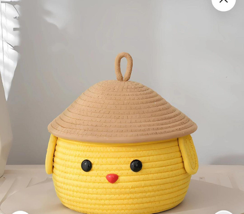GoodRisk Jute Mini Rope Storage Basket Storage Basket(Pack of 1)