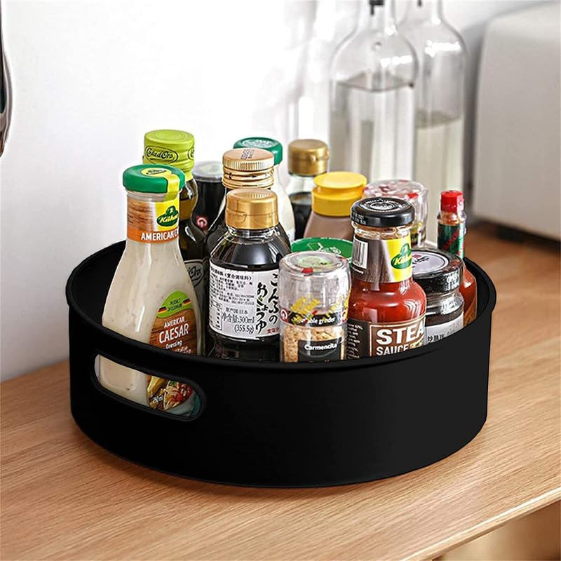Inovera Plastic 360° Rotating Kitchen Spice Cosmetic Holder Organizer Rack Tray Storage Basket(Pack of 1)