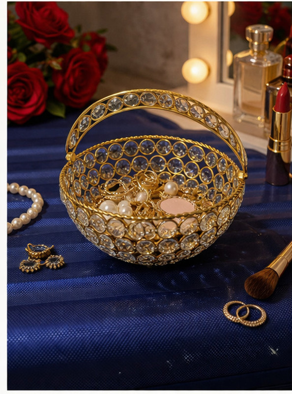 CRMS eduskills Pvt ltd Brass Storage Basket Storage Basket(Pack of 1)