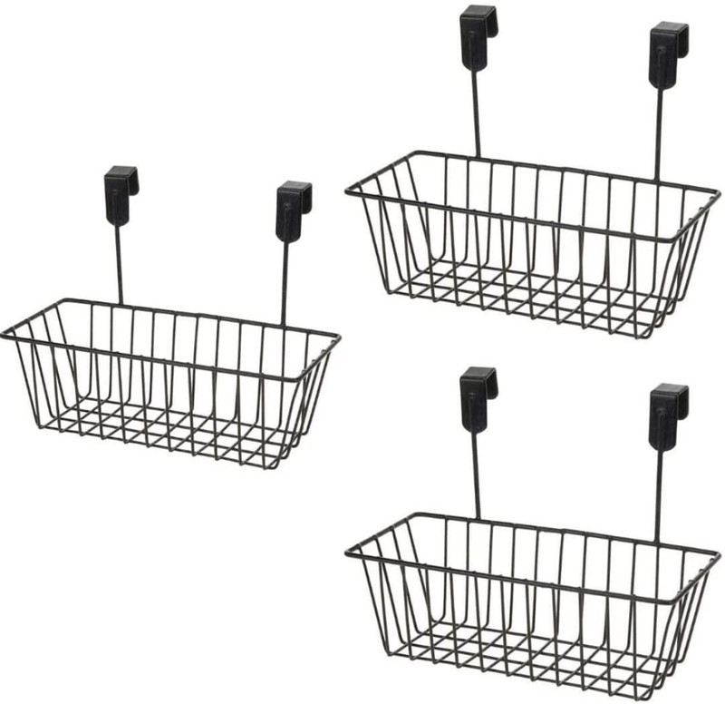 NEXO Iron Hanging Basket Organizer Kitchen Basket Rack Holder Containers Kitchen Rack Storage Basket(Pack of 2)