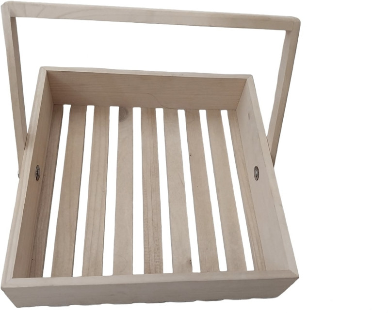 RAZA Wooden Storage Basket(Pack of 1)
