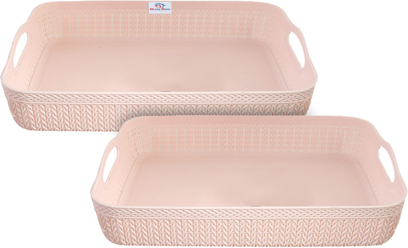 Heart Home Plastic Storage Basket(Pack of 5)