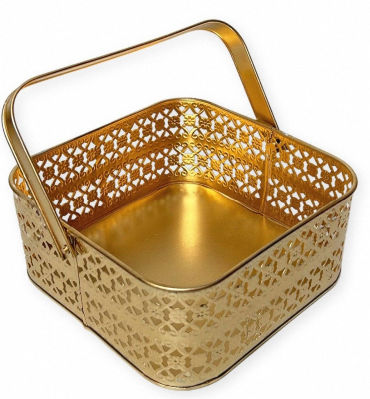 HOUSINGGOODS Iron, Carbon Steel MB Storage Basket(Pack of 2)
