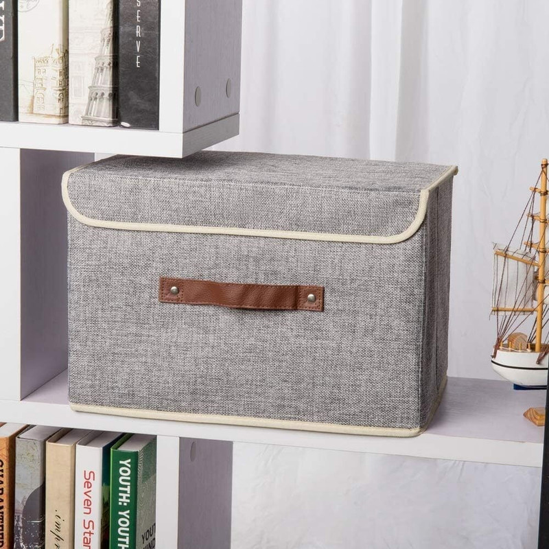 Fairy Choice Nylon Non-Woven Storage Box Wardrobe Closet Organizer Foldable Stackable Basket Storage Basket(Pack of 2)