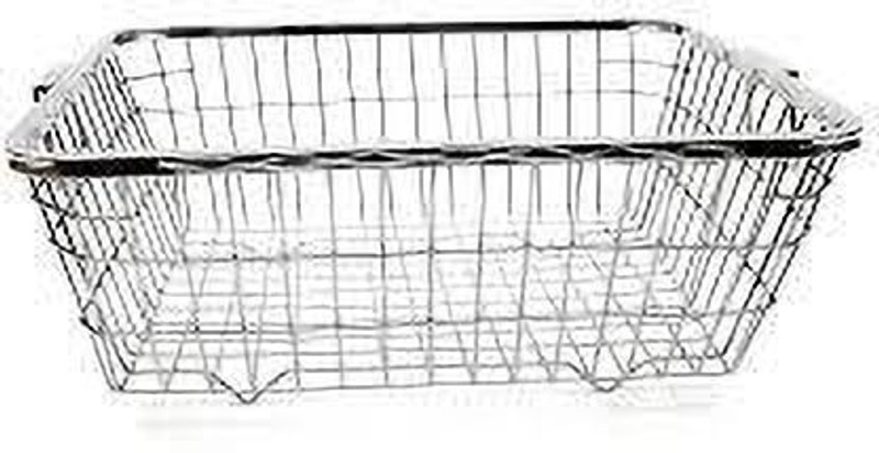 Aayushi enterprises Stainless Steel Premium Stainless Steel Wire Square Basket for Kitchen Storage Basket(Pack of 1)