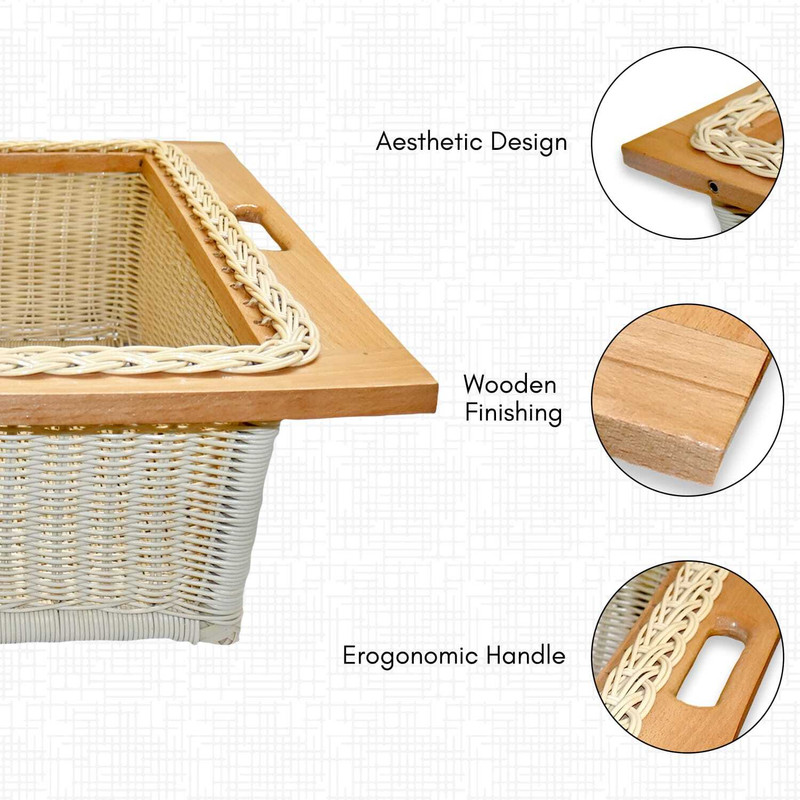 LIMRA Plastic Wicker Basket for Modular Kitchen Pull Out Basket for Onion18X20X8 inch Storage Basket(Pack of 1)