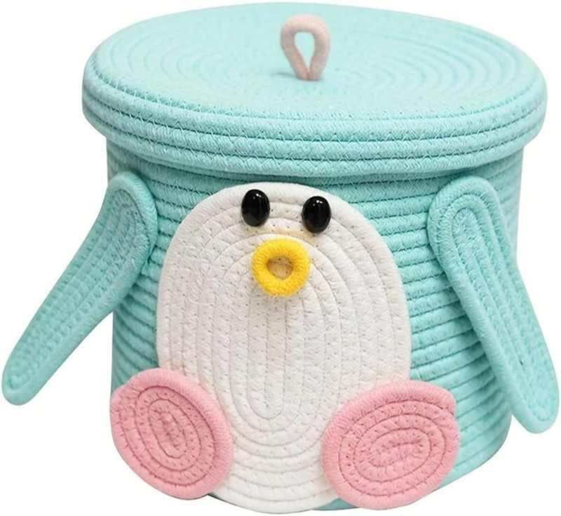 Ziblink Jute, Cotton Storage Basket(Pack of 3)