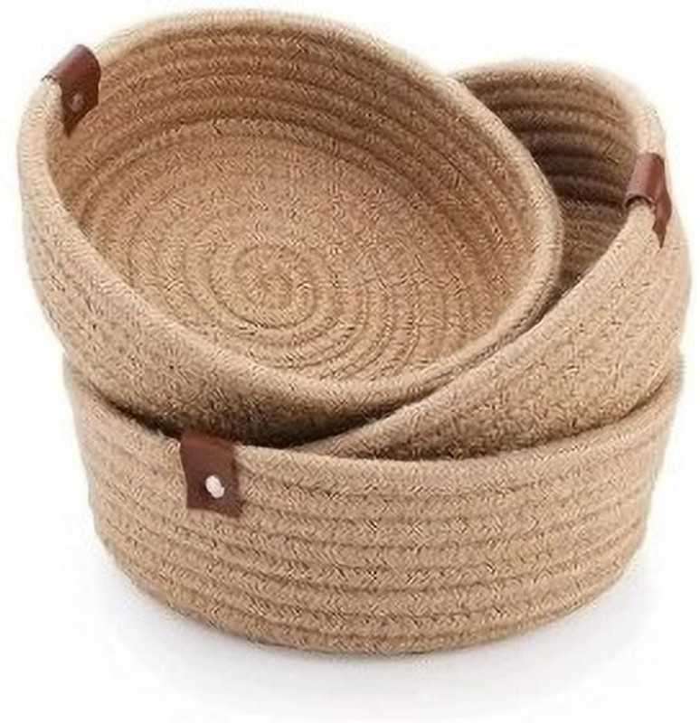 SIYA TEXTILES Jute Storage basket Storage Basket(Pack of 1)