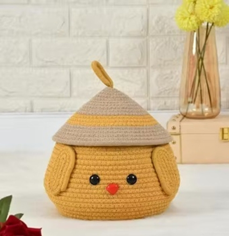 kirit enterprises Cotton Cute Storage Basket Storage Basket(Pack of 1)