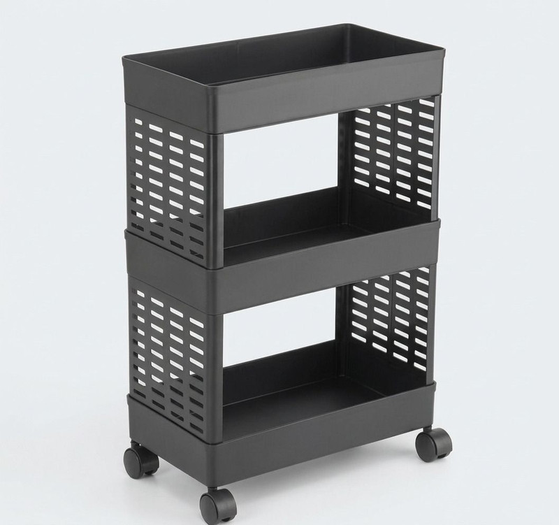 VISEMAN Plastic Plastic Modular Drawer System for Home Plastic trolly Storage Basket(Pack of 3)
